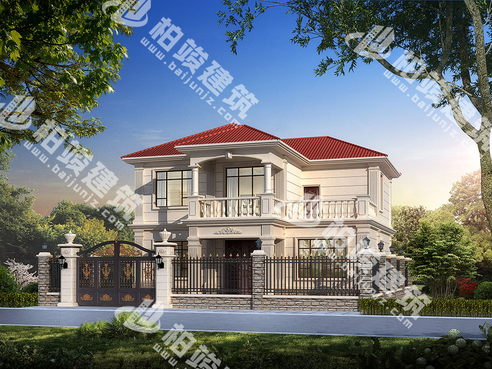 二層農(nóng)村自建房設(shè)計(jì)圖，帶私家庭院，童話般的鄉(xiāng)村墅居