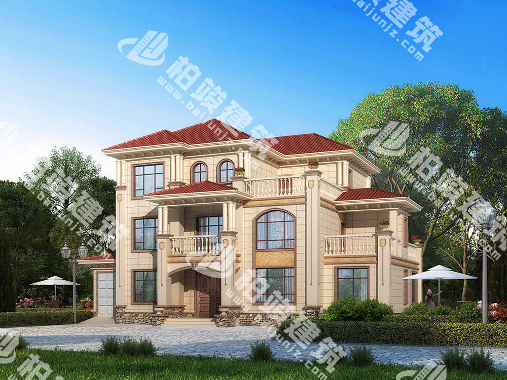 農(nóng)村三層簡歐風(fēng)格自建房設(shè)計圖，占地218㎡，外觀典雅溫馨，內(nèi)部配置很全