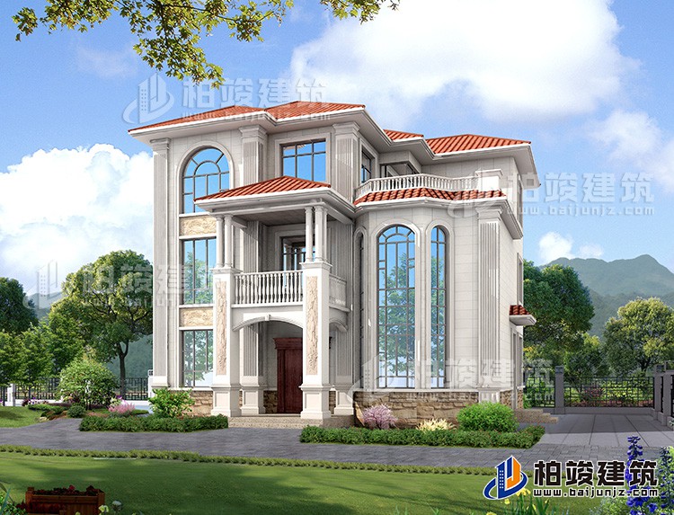 農(nóng)村住宅設(shè)計圖，長沙楊老板建大別墅，周圍的房子一對比都要羨慕。