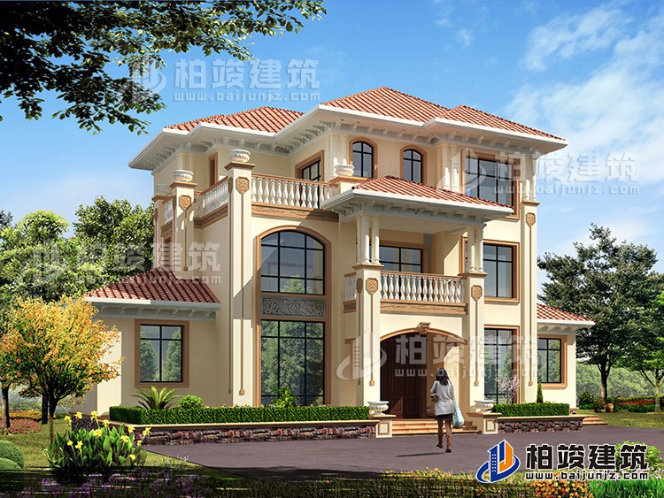 郴州小賣部老板自建別墅設(shè)計圖紙及效果圖大全，全村的豪華別墅。