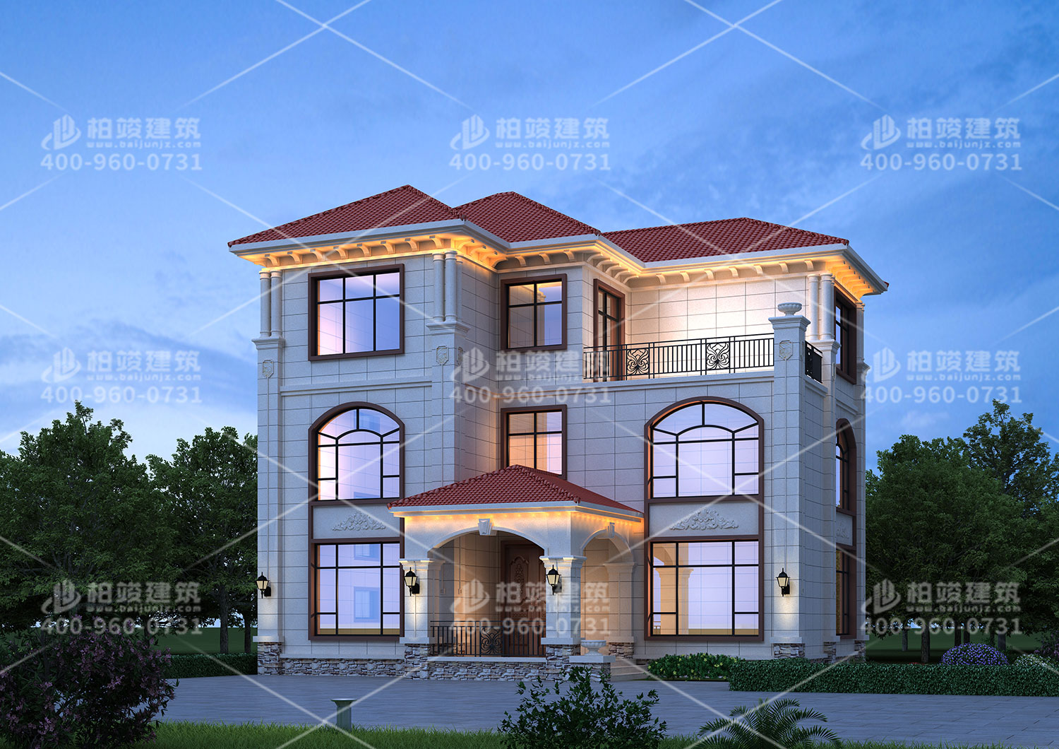 雙拼別墅設(shè)計圖，兩兄弟住的近感情更好。