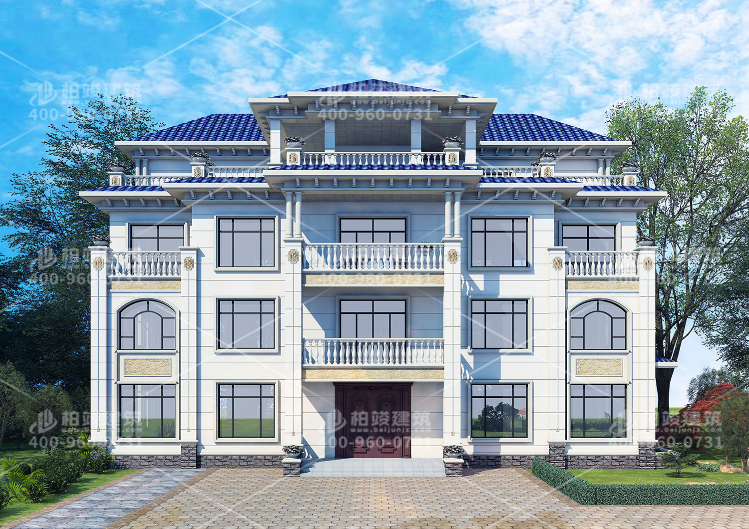 四層超級豪華別墅，建筑好全村羨慕。