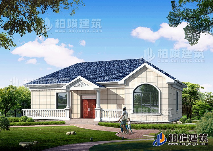 非常熱賣的農(nóng)村一層歐式別墅設計圖紙BZ103-簡歐風格