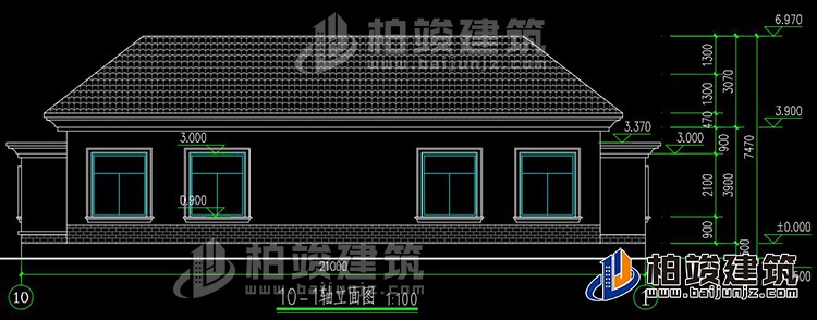 農(nóng)村蓋房設(shè)計(jì)大全一層房子的設(shè)計(jì)圖紙，帶漂亮的小院子BZ116-簡歐風(fēng)格