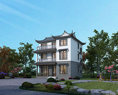 三層中式古典建筑設(shè)計(jì)圖紙BZ3710-新中式風(fēng)格