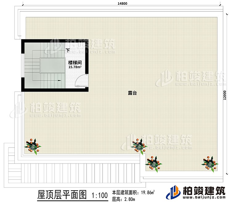 屋頂：樓梯間、露臺(tái)